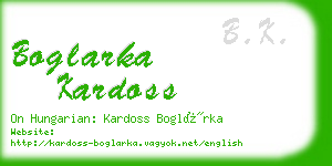 boglarka kardoss business card